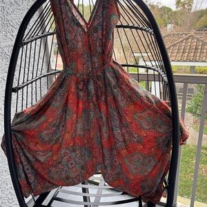 Paisley Print Maxi Dress